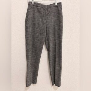 H&M Grey & Black Plaid Cigarette Pants | Slim Tailored Work Trousers